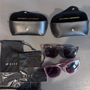 Diff Eyewear Sunglasses - brown and Pink (never worn!)